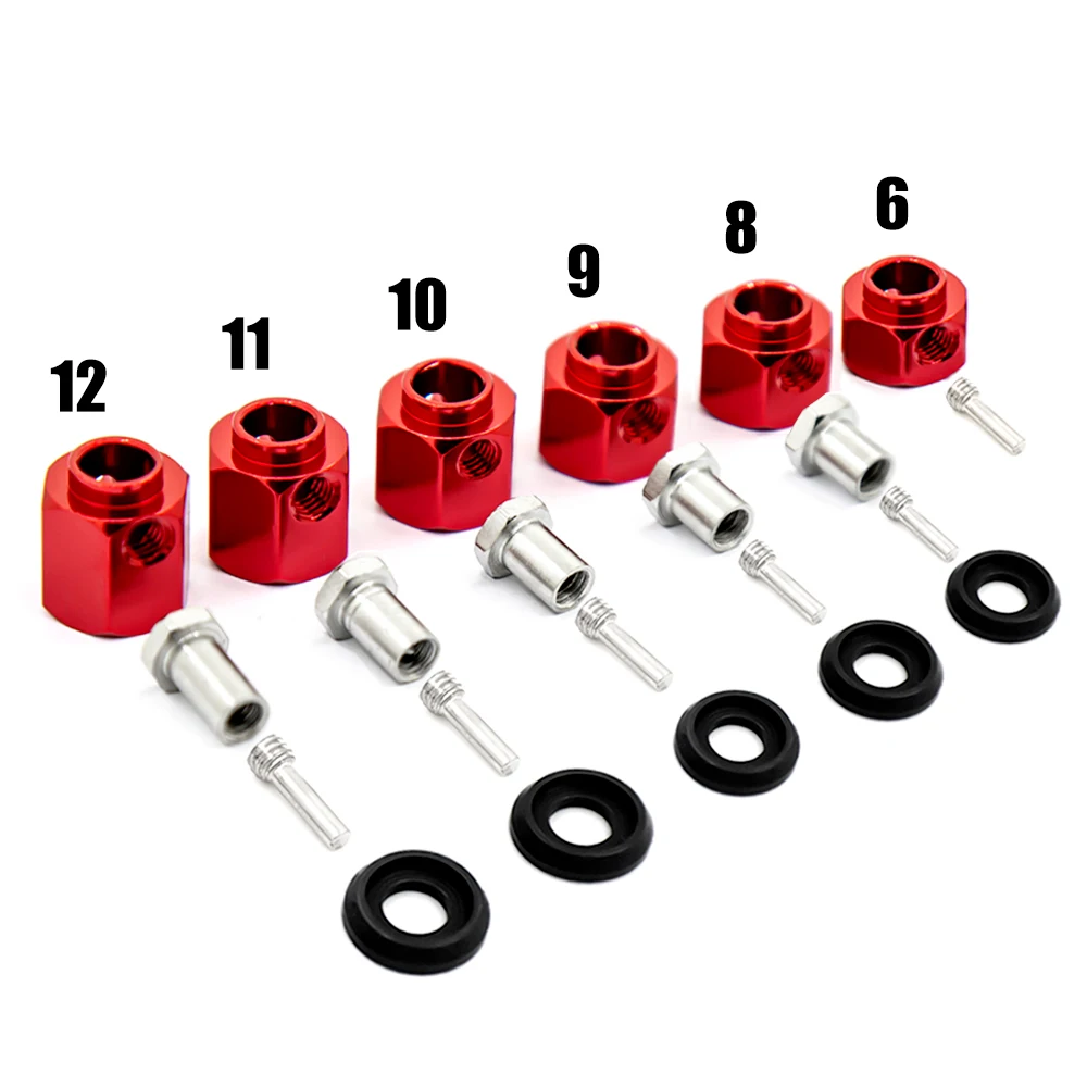 

Металлический алюминиевый сплав 6/8/9/10/11/12 мм Расширенный адаптер для колес 1/10 TRX4 Defender G500 TRX6 g63