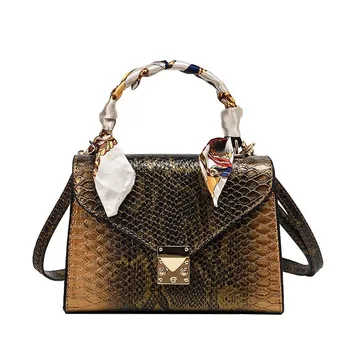

Leopard Women's 2019 New Snake Pattern Portable Bag Fashion Shoulder Messenger Bag Small Handmade Messenger Crossbody Bags