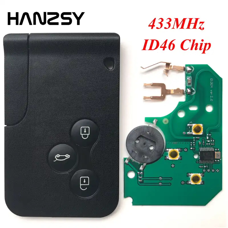 3 Buttons 433mhz Remote Key For Renault Megane 2 3 Grand Scenic 03 04 05 06 07 08 With Id46 Chip Pcf7947 Smart Key Car Key Aliexpress
