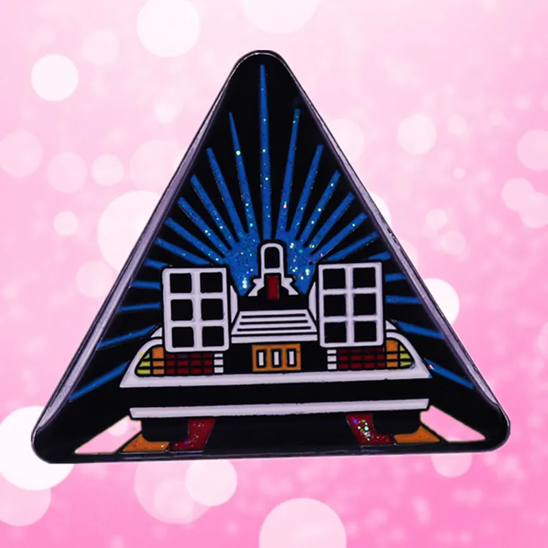DeLorean time machine enamel pin Doctor Emmett Brown Marty McFly Time travel to the future and past brooch | Украшения и