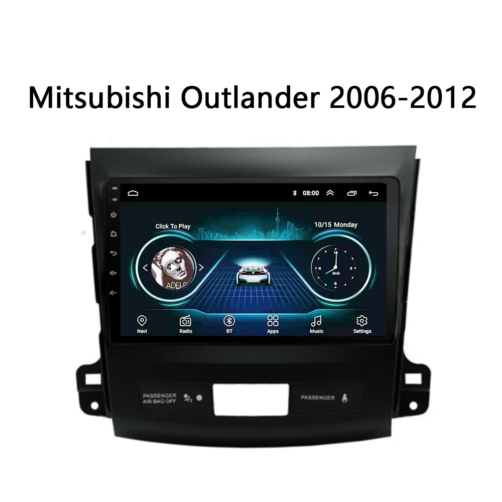 Мультимедийный плеер Mitsubishi Outlander Android 8 1 9 &quotдля 2006 2007 2008 2009 2010 2011 2012 Авторадио IPhone
