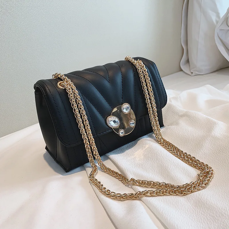 

Bag Women's 2019 New Style Fashion Korean-style Versatile Rhombus Chain Bag INS Super Fire Shoulder Bag Shoulder Fairy Bag