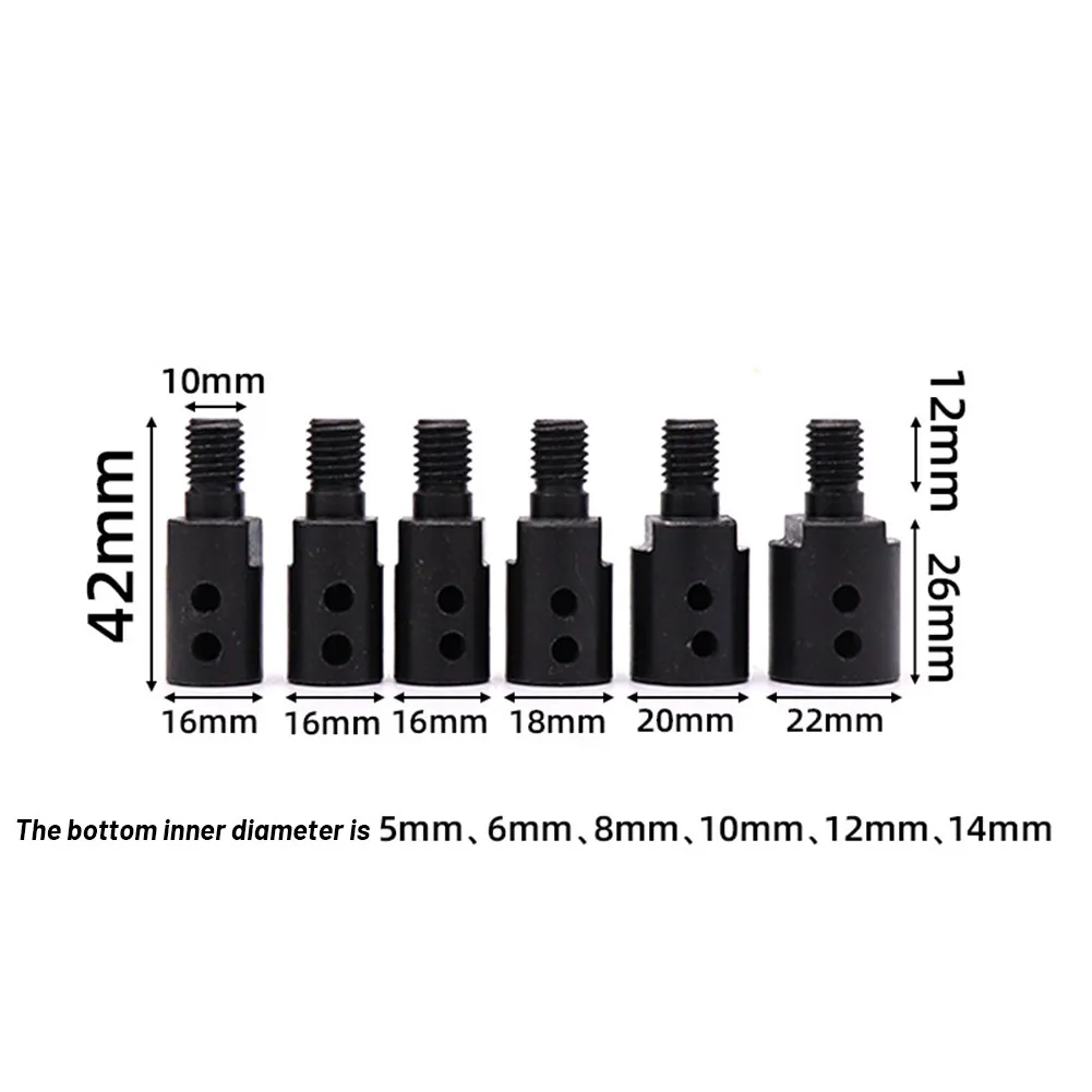 1 Set M10 Bushing Saw Blade Connecting Shaft 5-14 Mm Coupling Chuck Saw Blade Connecting Head Angle Grinder Tool