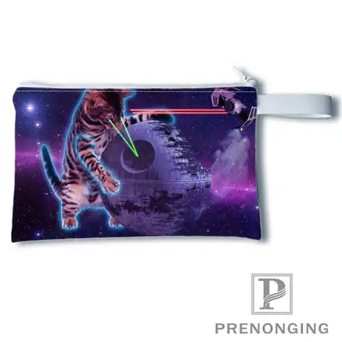 Изготовленный На Заказ spacecat(3)@ кошелек с рисунком, кошелек на молнии, нулевой кошелек, телефонные сумки для ключей, модный небольшой женский кошелёк#19-01-22-4-225