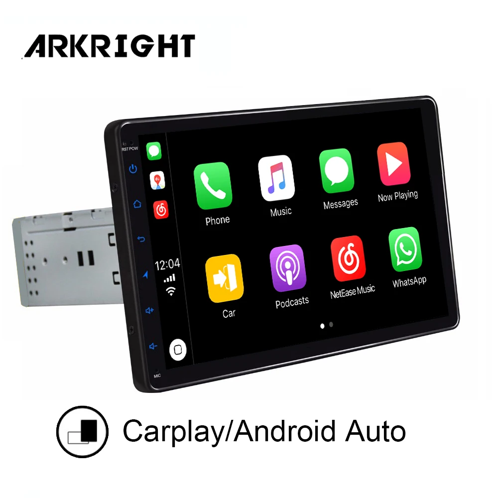 Автомобильный мультимедийный плеер ARKRIGHT 9 дюймов, 4 ГБ, 64 ГБ, 1 din, автомагнитола, Android 8,1, стерео, gps, Navi, видео выход, 4G, ips, Carplay