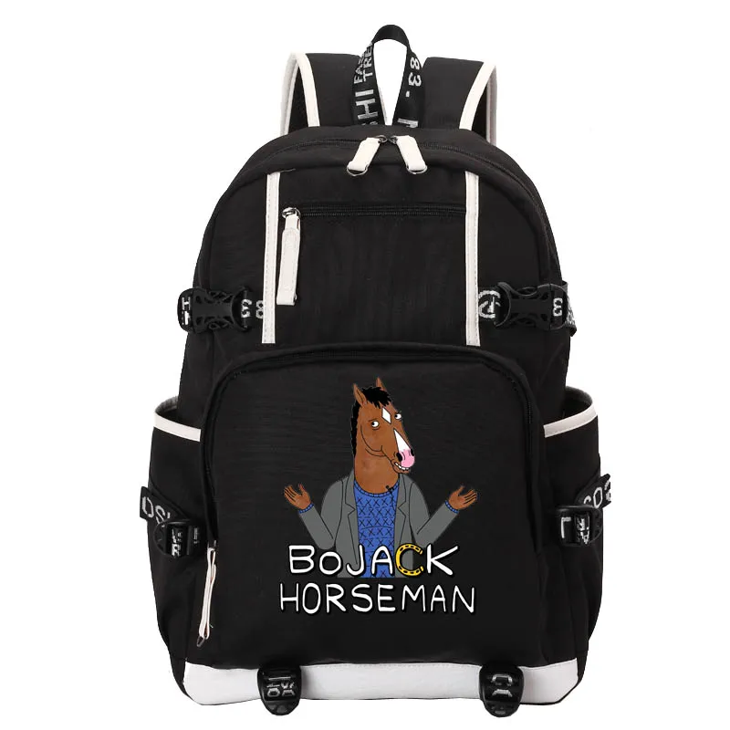 style3 black Конь БоДжек Рюкзак Студенческая Школьная Сумка Повседневный рюкзак для мужчин и женщин рюкзак для ноутбука рюкзак - Цвет: style3 black