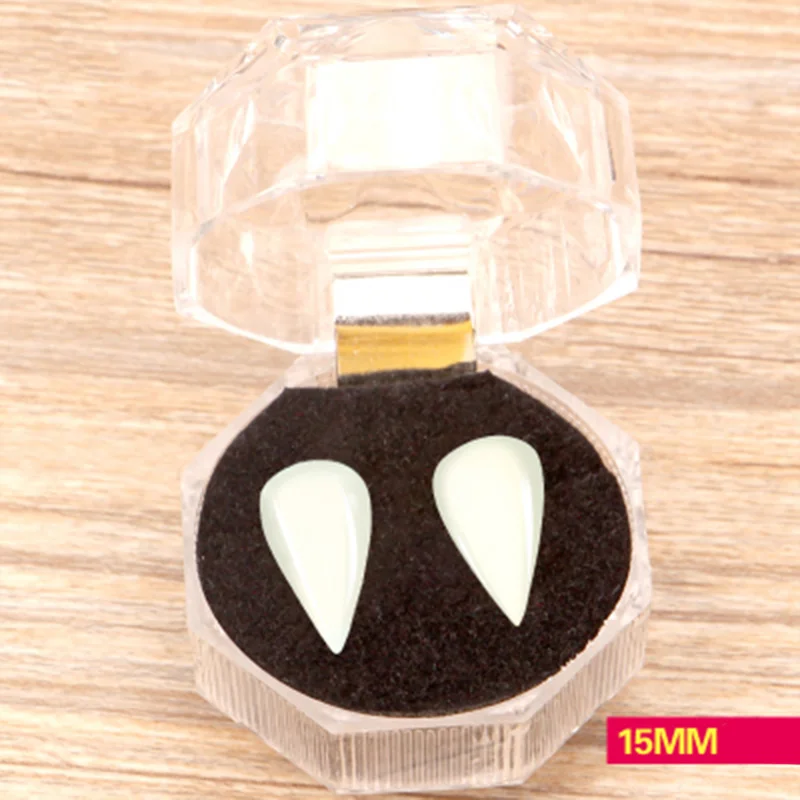 15mm 5 стилей ужасные забавные зубы вампира Хэллоуин вечерние протезы реквизит зомби-дьявол клыки зуб с зубной резинки Хэллоуин украшения - Цвет: 15mm
