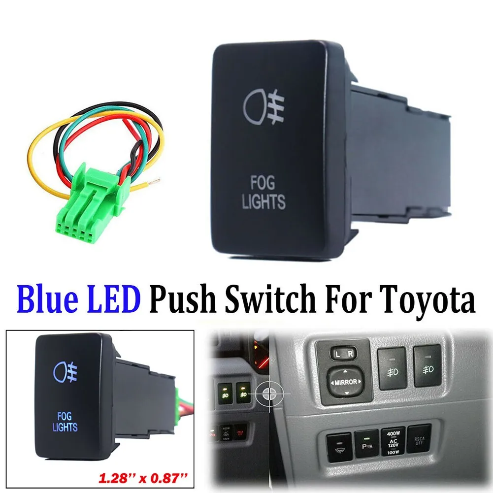 Blue LED Push Button Switch FOG LIGHTS For Toyota Tundra 4Runner