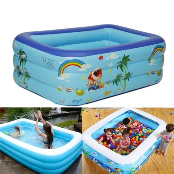 

Marine Pattern Swimming Pools PVC Baby Kids Inflatable Safety Children Kids Large Size Bathing Pool Square Swimming Water Pool42