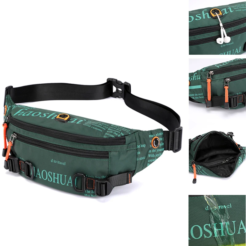 Нагрудные сумки Мужские поясные водонепроницаемая сумка-Кроссбоди нейлоновый