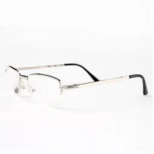 Новая портативная складная коробка для лент очки для чтения унисекс металлическая полуоправа простые бизнес ретро-очки для чтения повседневные солнечные очки