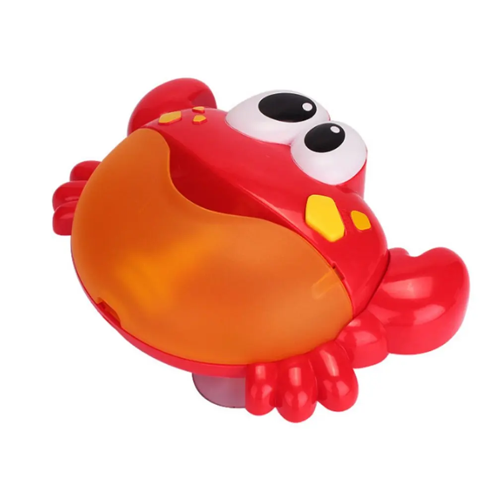 Electric Blow Bubble Light Music Crab Toy Bubble Frog Crab Happy Spit Music Bubble Machine Bathroom Shower Frog Play Water Toy