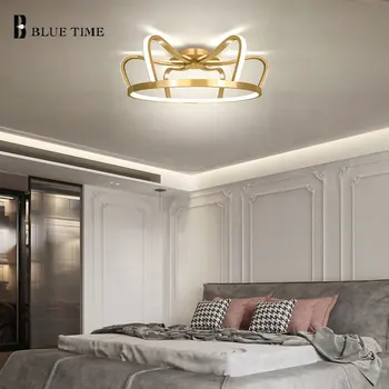 

Gold&Pink&Blue Creative Led Chandelier For Bedroom Living room Dining room Surface Mounted Ceiling Chandelier Home Lighting Lamp