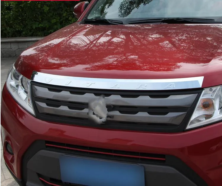 Высокое качество ABS Хромированная передняя капот машина Накладка полосы автомобиля для Suzuki Vitara автомобильный Стайлинг