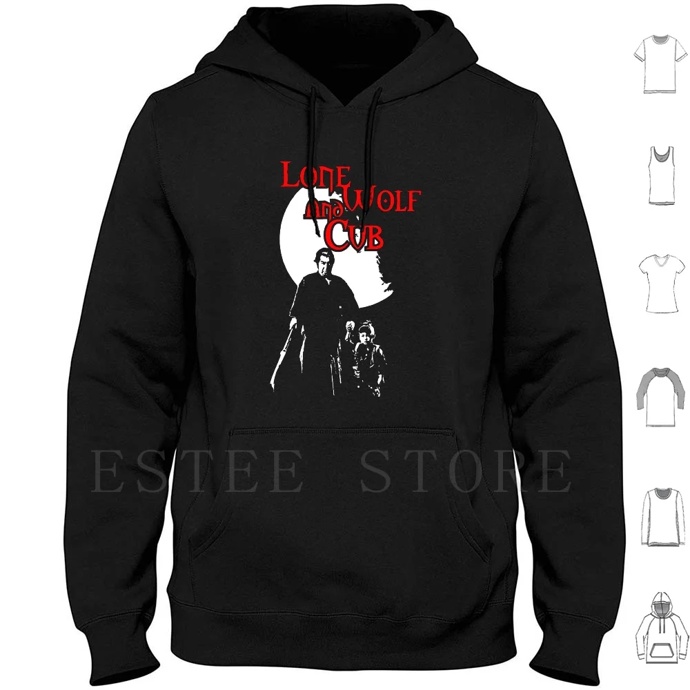 Felpe Con Cappuccio Lone Wolf And Cub Manica Lunga Lone Wolf Cub Shogun Anime Spade Giapponesi Giapponesi