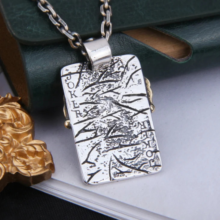 Waliicorners Fashion Poker Ace Evil Clown Pendant Retro Personality Pendant Men's Necklace Pendant Classic 14 Hd0fe239cb67b4db09b6b6ec681dfbb11g