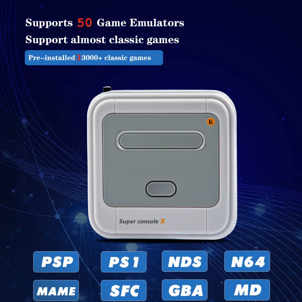 Мини Консоль X HDMI Ретро ТВ/видео игровые плееры для PSP PS1 3D с системой Linux 128G