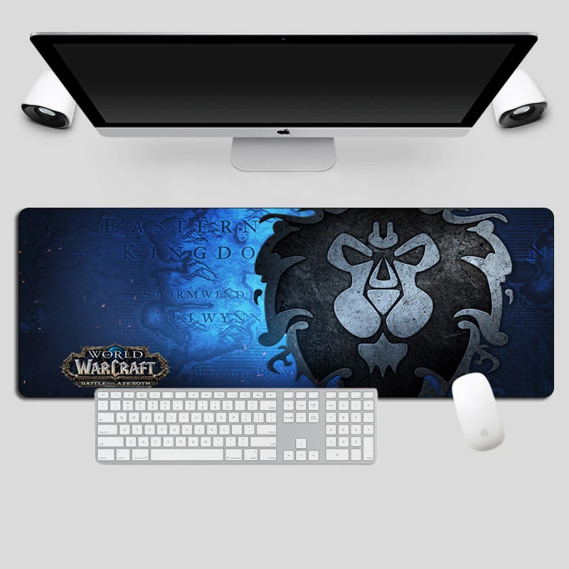 World of Warcraft 80x30 см большой коврик для мыши геймерский Орда Союз Резиновый отаку XXL игровой коврик для Мыши Компьютерный коврик аксессуары для ПК