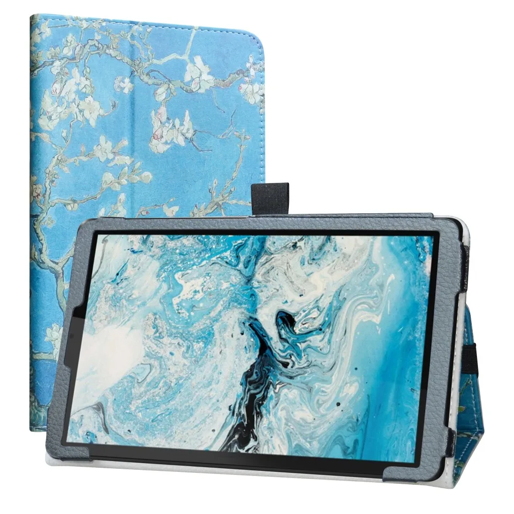 Чехол для " lenovo Smart Tab M8(TB-8505FS) планшет с откидной подставкой из искусственной кожи с эластичной застежкой