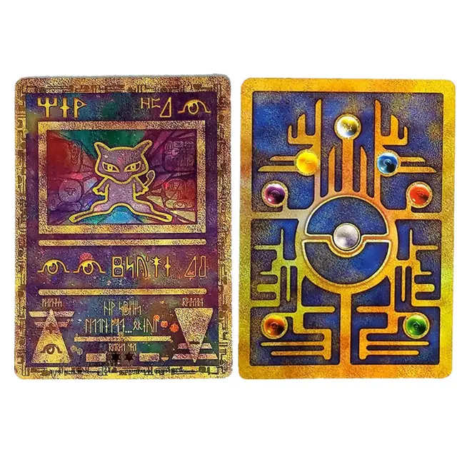 Anime Pokemon Ancient Weries Gold Cards Collection Card - Ancient Mew Promos Collection Toys For Children 2