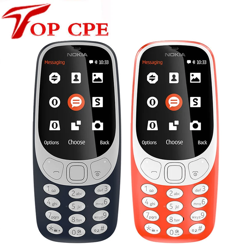 Разблокированный оригинальный цветной сотовый телефон Nokia 3310 (2017) с