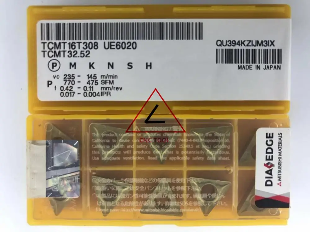 

TCMT 16T308 UE6020 10 шт. оригинальная Поворотная вставка DIAEDGE