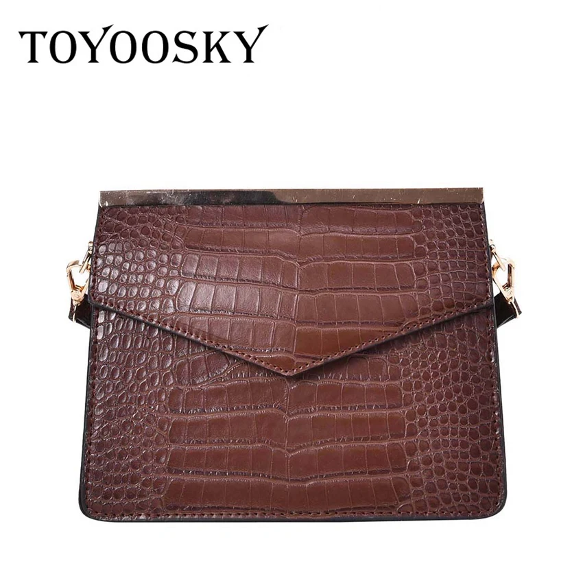 

TOYOOSKY Women Fashion Stone Pattern High Quality 2019 Winter New PU Leather box Flap Crossbody Messenger Bags For Women
