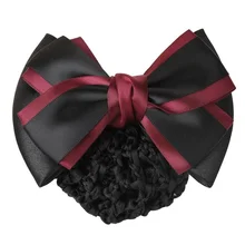 Barrettes à nœuds professionnelles pour femmes, pinces à cheveux avec ruban, pour infirmières, hôtesse de l'air, épingles à cheveux, filet, chignon 