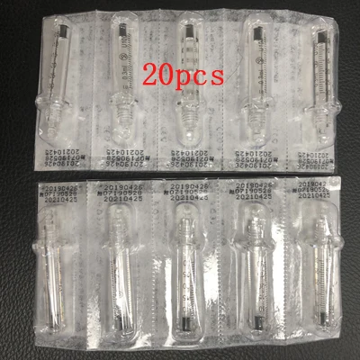 20pcs ampoule 0,3 мл гиалуроновая ручка для обучения кислотным инъекциям пистолет шприц набор игл для губ наполнитель инжектор без иглы неинвазивный ингалятор - Номер модели: 20pcs ampoule