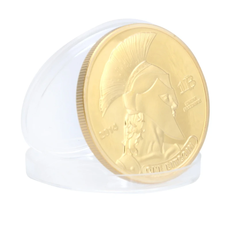 

Gold Plated Titan Commemorative Coin BTC Bitcoin Collectible Collection Physical