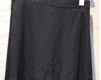 

[ElfStyle] - Black LEOPARD PRINT Silk Midi Skirt Asymmetric Hem Lace High Waist Fashion Skirts Woman 2020