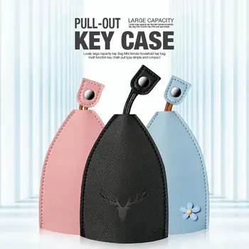 

Pull-Out Key Case Key Holder Portable Key Storage Organizer Mini Key Case Holder Bags