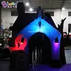 Eco-Friendly 3x3mH inflatable haunted house tunnel with LED lights for amusement park / haunted house tunnel balloon toys 1