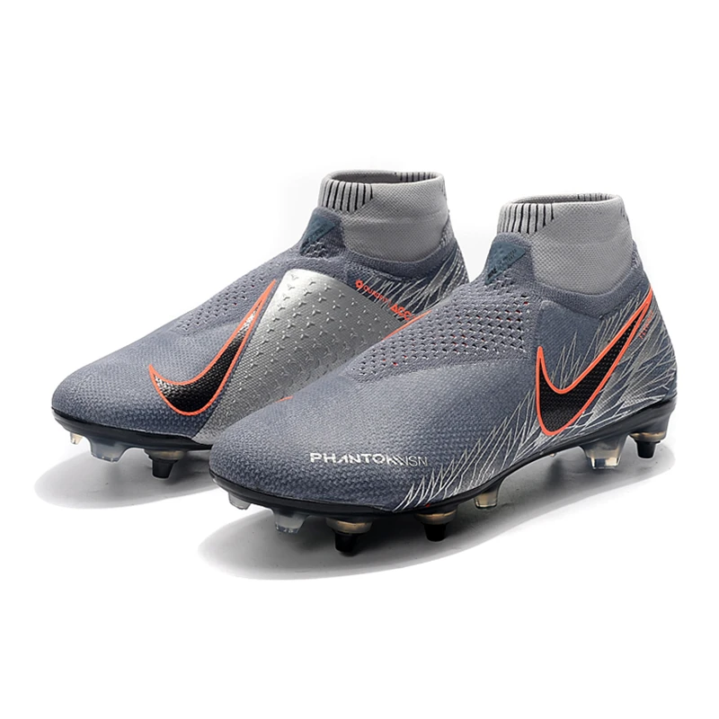 Nike Phantom VSN Elite DF SG-Pro футбольная обувь с защитой от засорения футбольная обувь с высоким голенищем бутсы уличные мужские мягкие футбольные бутсы Groud