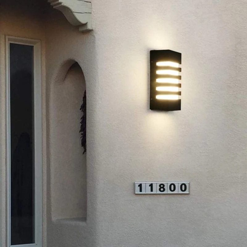 New-Outdoor Wall Light 15W LED Waterproof Wall Light Porch Corridor Exterior Light(Warm Light