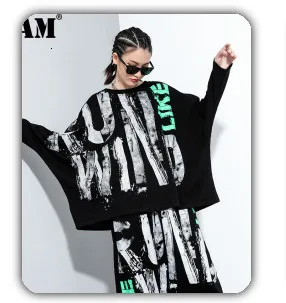 [EAM] Women Black Bow Split Joint Buckle Temperament Dress New Sleeveless Loose Fit Fashion Tide Spring Autumn 2020 1Z663