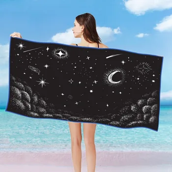 

Universe Galaxy Outer Space Printed Rectangle Beach Towel Soft Fast Dry Sand Free Proof Microfiber Bath TowelNew Qgnv