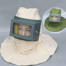 Белая холщовая пескоструйная крышка, полное покрытие, шлифовка, живопись, пылезащитная крышка, защита труда, двойная стеклянная крышка e