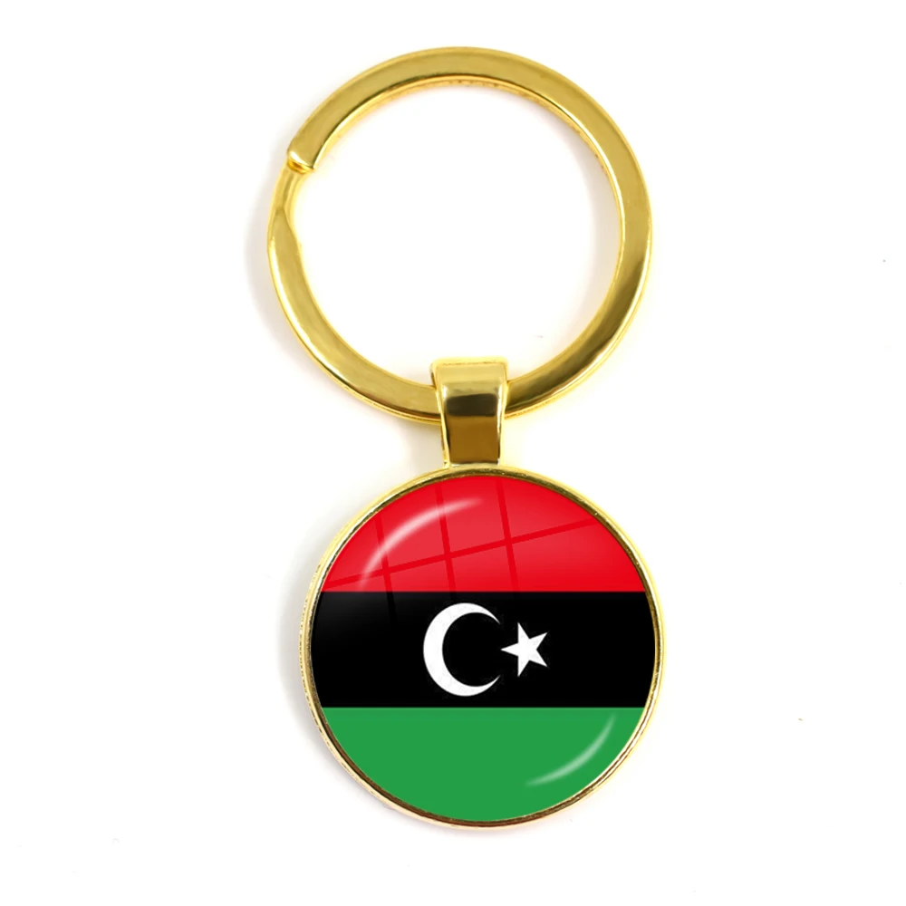 20 Trinidad, Sierra leone, Jamaica, guana, Ghana, UK, libia, ESTINA, Индия 25 мм стеклянный кабошон Национальный брелок для ключей «флаг» брелок подарок - Цвет: 20