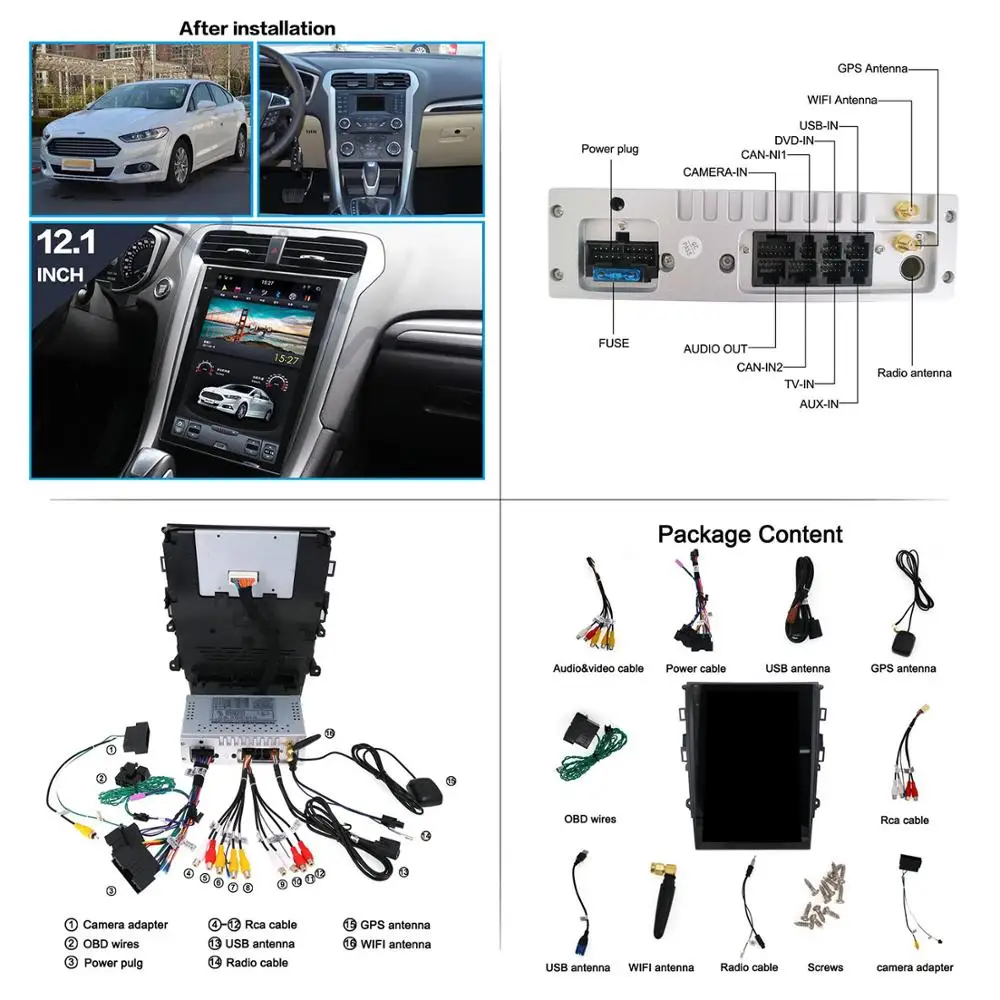 Aotsr Tesla 12," вертикальный экран Android 8,1 автомобильный DVD мультимедийный плеер gps навигация для Ford Mondeo 2013- стерео блок