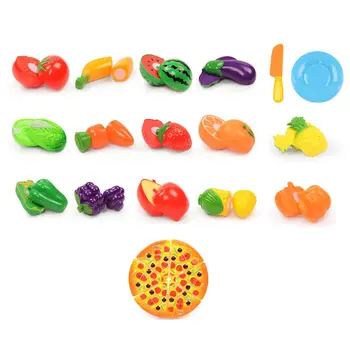 

24Pcs Fruits Vegetable Food Plastic Cutting Set Kids Pretend Role Play Educational Development Toy