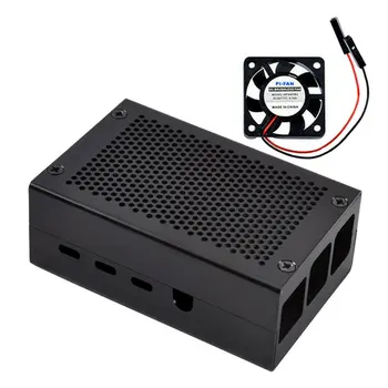 

For Raspberry Pi 4 model B Universal aluminum case with free fan Case For Raspberry Pi 4 Model B Official Shell