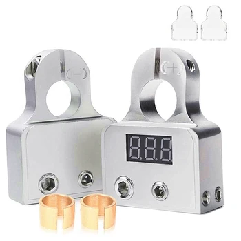 

Car Battery Terminal Connectors Strong Versatility DC12V-24V Voltmeter 0 4 8 Gauge AWG Positive Negative Battery Clamp