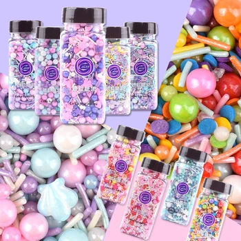 

85g-130g Colorful Beads Edible Pearl Sugar Ball candy Fondant DIY Cake Naking Silicone Chocolate Decoration Sugar Candy Baking