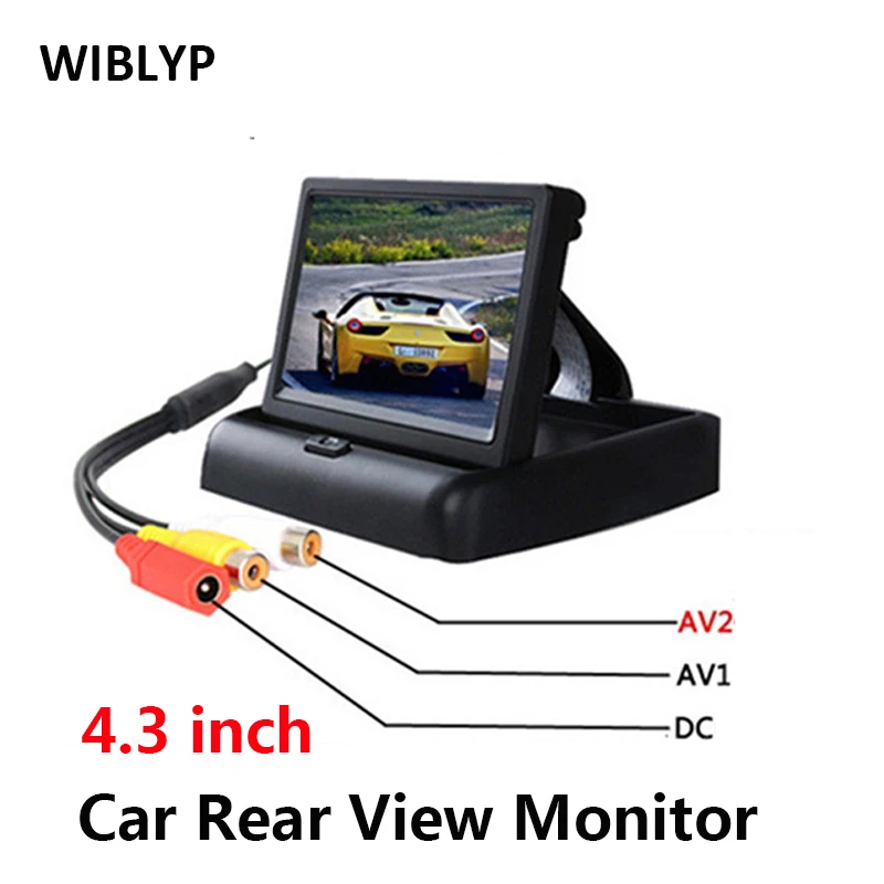 

4.3 inch Foldable Car Monitor TFT LCD Display Reverse Camera Parking System for Car Rear View Monitor NTSC PAL Car Screen