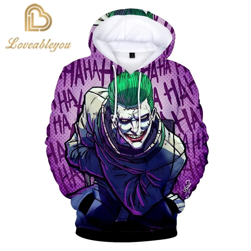 

Haha Joker 3D Print Sweatshirt Hoodies Men and Women Hip Hop Funny Autumn Streetwear Hoodies Sweatshirt for Children Clothes