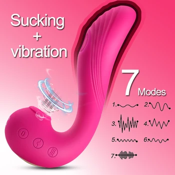 HWOK Sucking Dildo Vibrator for women Oral Clitoris nipple Sucker stimulator Vaginal Adult Sex toys for Couple Mastrubation