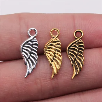 

40pcs/lot Wing Charms Pendant DIY Metal Jewelry Making 21x8mm