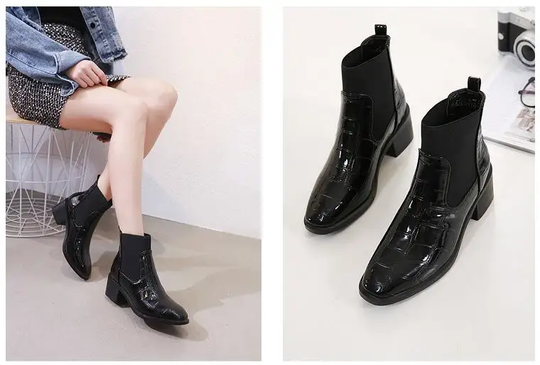 Children Boots girls 35-42 Flat Platform Boots Women Shoes Autumn Winter Fur Fashion Round Toe Leather Boots Ladies Shoes