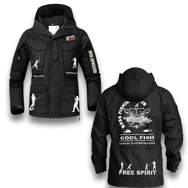 

2019 New Men Warm Fishing Jacket Outdoors Windbreak Coat Rain-proof Waterproof Male Fleece Thickening Fishing Clothes Plus Size